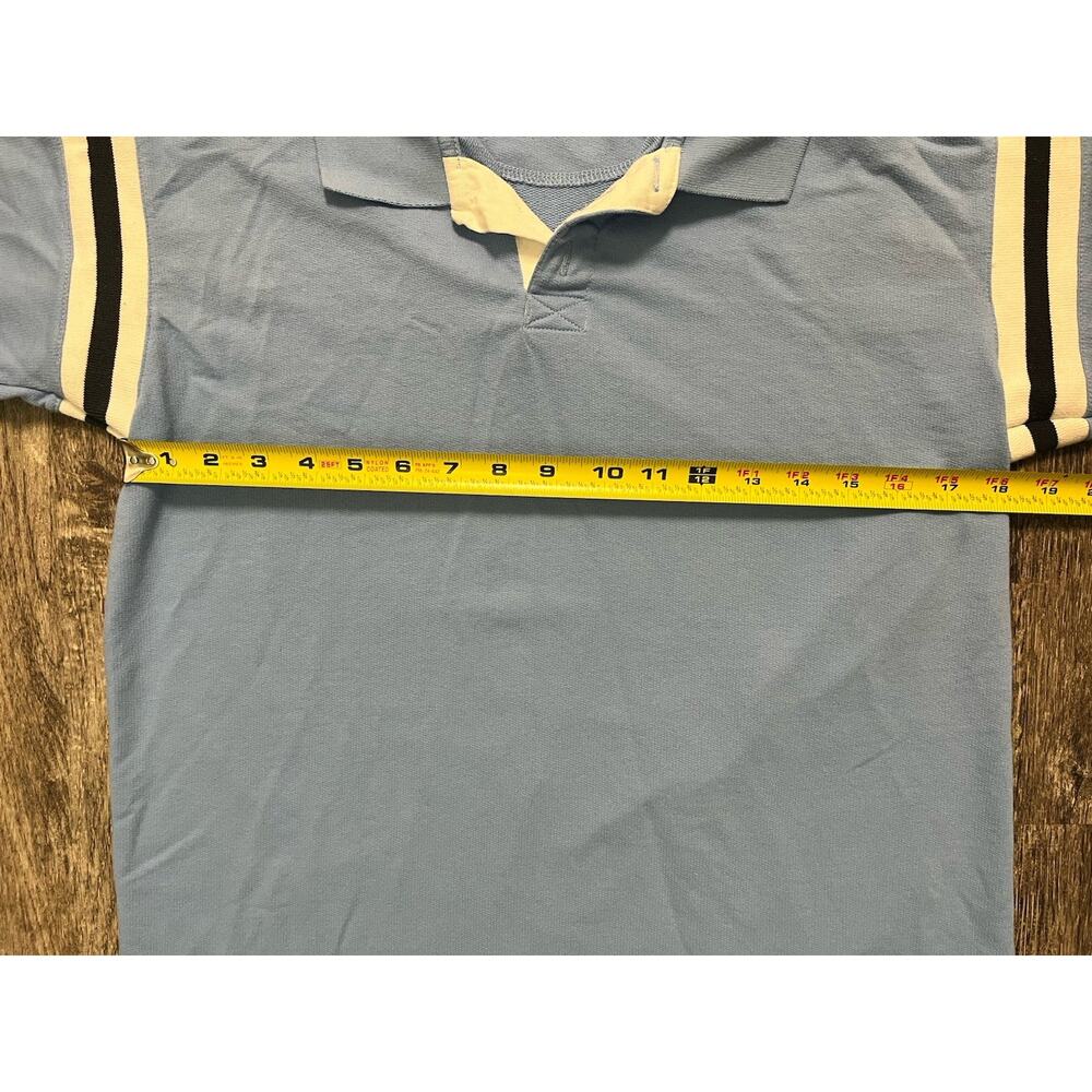 Dockers Mens Blue Polo Shirt XL Short Sleeve Stripe Collar Casual Golf Tee - Picture 4 of 5